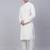 Men white embroidered viscose rayon kurta pajama
