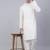 Men white embroidered viscose rayon kurta pajama