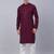 Men purple embroidered viscose rayon kurta pajama