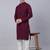 Men purple embroidered viscose rayon kurta pajama