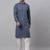 Men grey embroidered viscose rayon kurta pajama