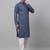 Men grey embroidered viscose rayon kurta pajama