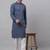 Men grey embroidered viscose rayon kurta pajama