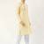 Men yellow printed cotton kurta pajama