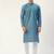 Men green printed cotton kurta pajama