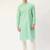 Men green printed cotton kurta pajama