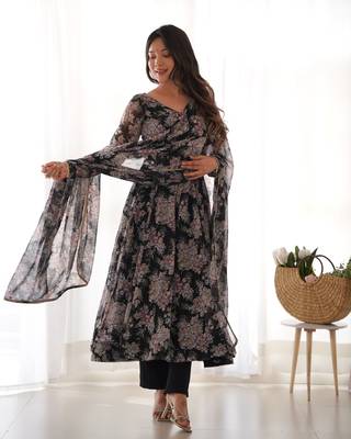 Sheer floral v-neck maxi dress elegance 2