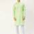 Men green solid cotton kurta pajama