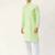 Men green solid cotton kurta pajama