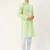 Men green solid cotton kurta pajama