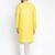 Men yellow solid cotton kurta pajama