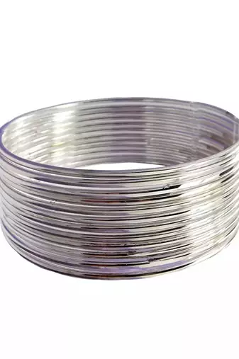 Elegant Thin Silver Bangles for Indo-Western and Indian Styles
