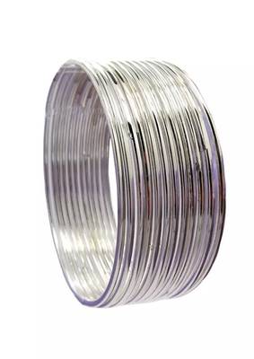 Elegant Thin Silver Bangles for Indo-Western and Indian Styles 3