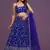 Royal Blue Sequins Embroidered Lehenga Choli With Dupatta