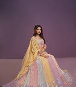 Amazing Multi Georgette Embroidered Lehenga Choli For Women 