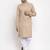 Men brown solid blended cotton kurta pajama