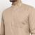Men brown solid blended cotton kurta pajama