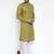Men green solid blended cotton kurta pajama