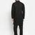 Men black solid blended cotton kurta pajama