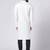 Men white solid blended cotton kurta pajama