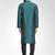 Men green solid blended cotton kurta pajama