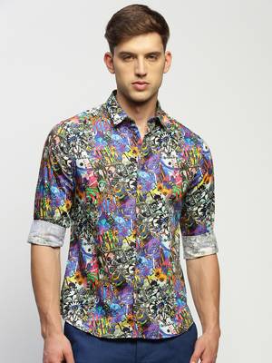 men's long sleeves abstract multi shirt 2