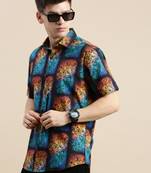 men's short sleeves graphic multi shirt
