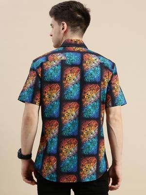men's short sleeves graphic multi shirt 4