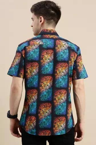 men's short sleeves graphic multi shirt