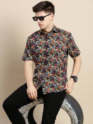 men's short sleeves floral multi shirt 1