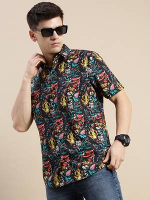 men's short sleeves graphic multi shirt 1