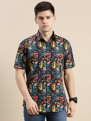 men's short sleeves graphic multi shirt 2