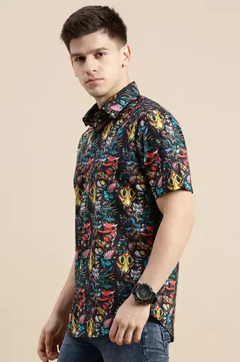men's short sleeves graphic multi shirt