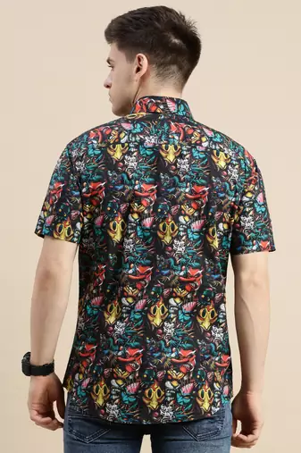men's short sleeves graphic multi shirt
