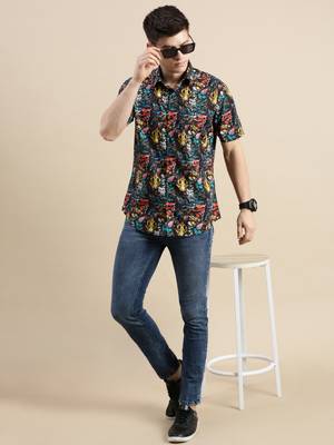 men's short sleeves graphic multi shirt 5