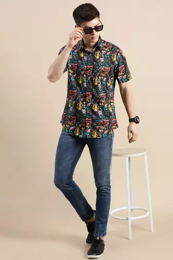 men's short sleeves graphic multi shirt