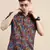 men's short sleeves ethnic motifs multi shirt