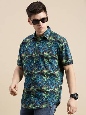 men's short sleeves abstract multi shirt 1