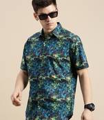 men's short sleeves abstract multi shirt