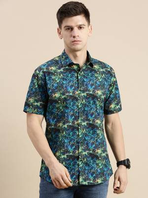 men's short sleeves abstract multi shirt 2