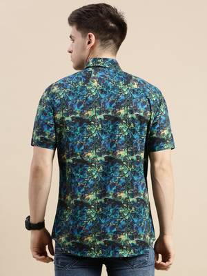 men's short sleeves abstract multi shirt 4