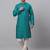 Men green solid cotton kurta pajama