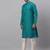Men green solid cotton kurta pajama