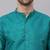 Men green solid cotton kurta pajama