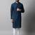Men green embroidered cotton kurta pajama