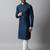 Men green embroidered cotton kurta pajama