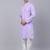 Men purple printed cotton kurta pajama