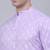 Men purple printed cotton kurta pajama