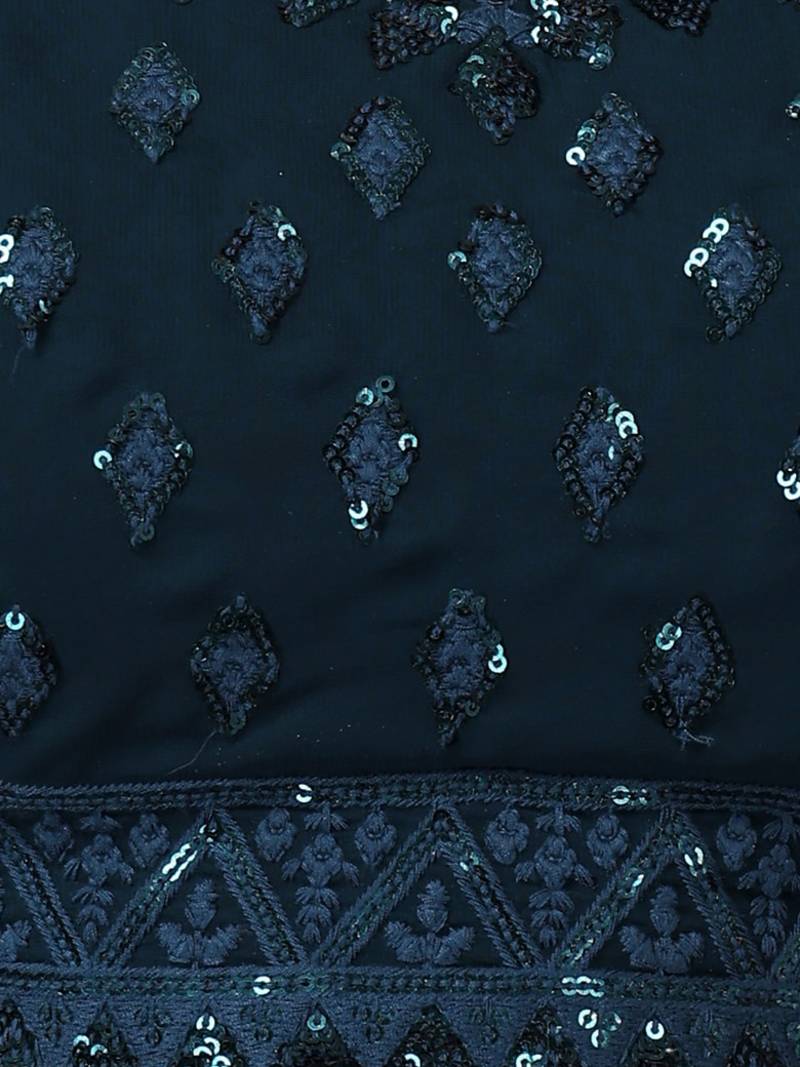 Teal Reception Lehenga Choli for Women