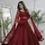  maroon sequins georgette lehenga set choli with dupatta with dupatta